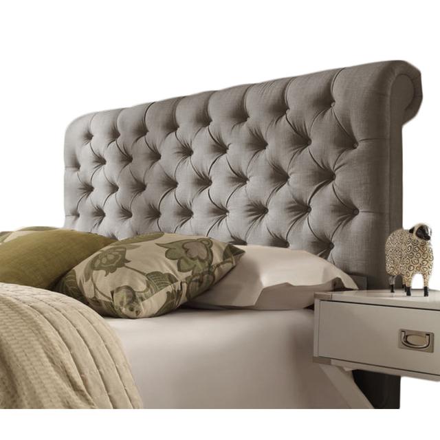 Upholstered Headboard Mercer41 Size: Super King (6'), Upholstery: Plush Velvet, Colour: Charcoal on Productcaster.