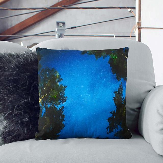 Forest Stars in Germany Cushion with Filling East Urban Home Backing Colour: Black, Size: 40cm H x 40cm W x 15cm D on Productcaster.