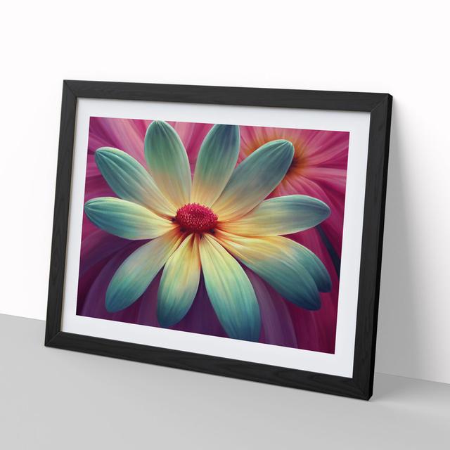 Lively Daisy Flower - Picture Frame Graphic Art 17 Stories Size: 25cm H x 34cm W x 2cm D, Frame Colour: Black on Productcaster.