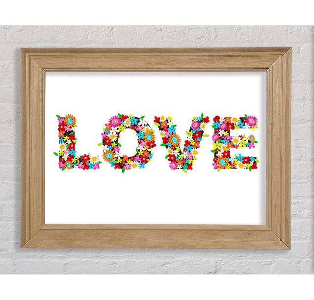 Flower Power Love Framed Print Bright Star Size: 42cm H x 59.7cm W on Productcaster.