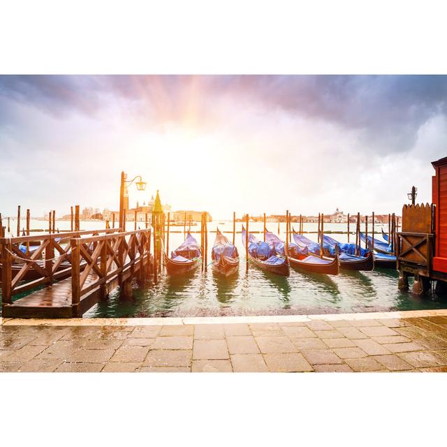 Stantonsburg Gondolas In Venice Lagoon by Rostislav_Sedlacek - Wrapped Canvas Print Breakwater Bay Size: 51cm H x 76cm W x 3.8cm D on Productcaster.