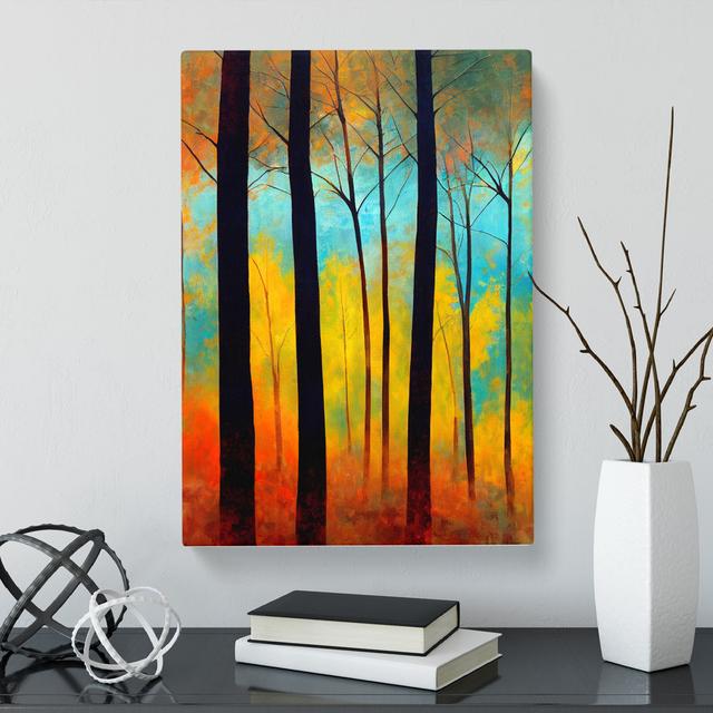 Autumn Forest Abstract - Wrapped Canvas Graphic Art Marlow Home Co. Size: 60cm H x 40cm W x 3cm D on Productcaster.