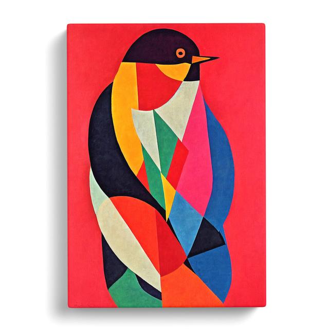 Bird in Colour Abstract - Wrapped Canvas Graphic Art Marlow Home Co. Size: 60cm H x 40cm W x 3cm D on Productcaster.