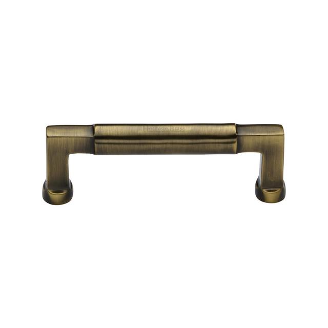 Bauhaus Cabinet Pull Bar Handle Heritage Brass Finish: Satin Brass, Size: 32cm H x 1.6cm W x 4cm D on Productcaster.