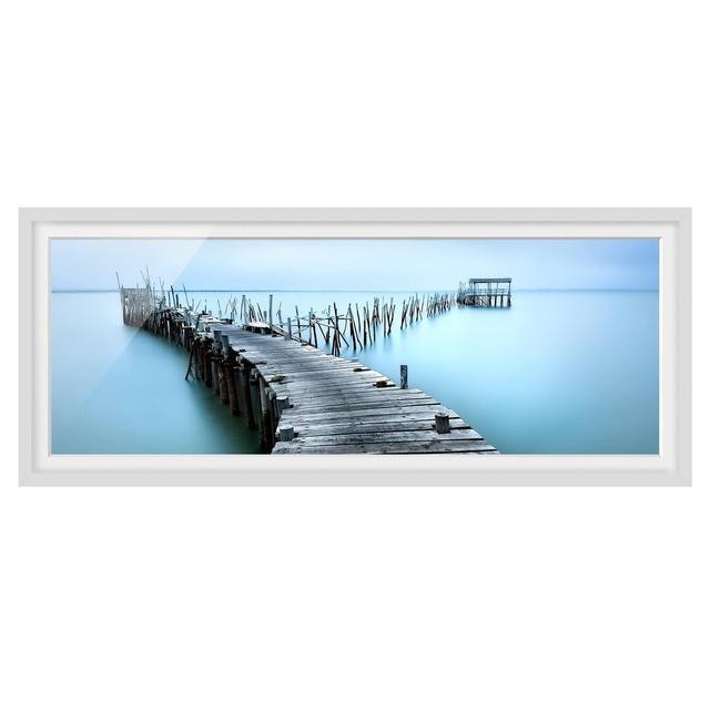 Picture With Frame - The Port Of Carrasqueira - Panorama Landscape - B House of Hampton Size: 20cm H x 50cm W x 2cm D, Frame Option: White Framed on Productcaster.