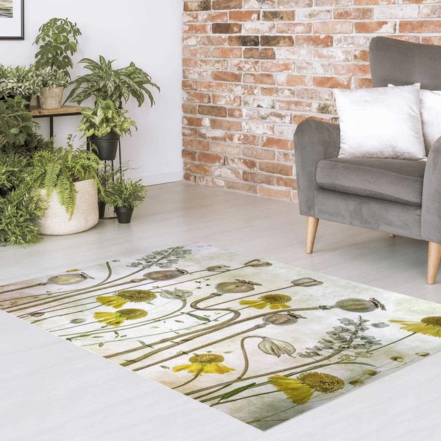 Rectangular Jahsan Floral Machine Woven Area Rug East Urban Home Rug Size: Rectangle 45 x 60cm on Productcaster.