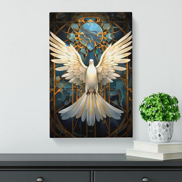 Dove Bird - Art Prints on Canvas Marlow Home Co. Size: 50cm H x 35cm W x 3cm D on Productcaster.