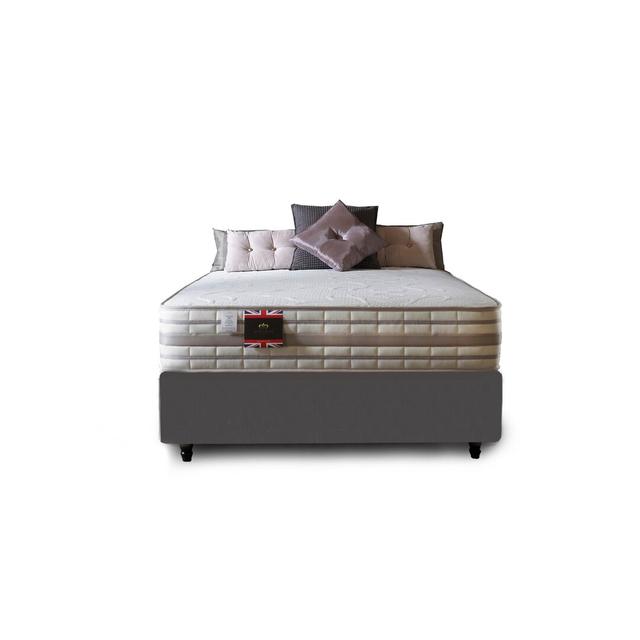 Aspelare Pocket Memory 2000 Divan Bed Fairmont Park Colour: Steel Plush Velvet, Storage Type: 4 Drawers, Size: Super King (6') on Productcaster.