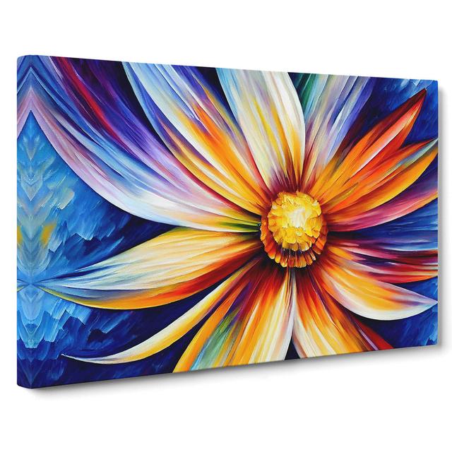 Painted Daisy Flower Vol.1 Abstract - Wrapped Canvas Painting ClassicLiving Size: 40cm H x 60cm W x 3cm D on Productcaster.