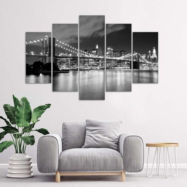 New York Bridge Ebern Designs Größe: 100 cm H x 200 cm B on Productcaster.