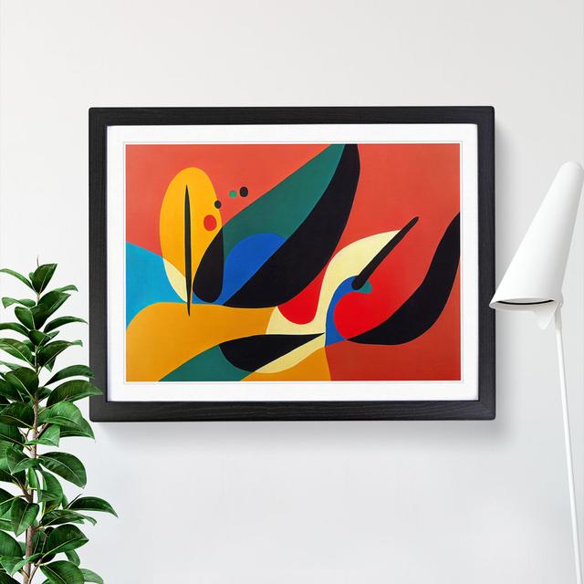 Abstract Feather Art Vol.4 - Picture Frame Graphic Art Marlow Home Co. Size: 46cm H x 64cm W x 2cm D, Frame Colour: Black on Productcaster.