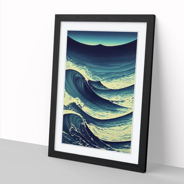 Seascape Ocean Design Vol.2 - Single Picture Frame Graphic Art House of Hampton Size: 46cm H x 34cm W x 2cm D, Frame Option: Walnut on Productcaster.