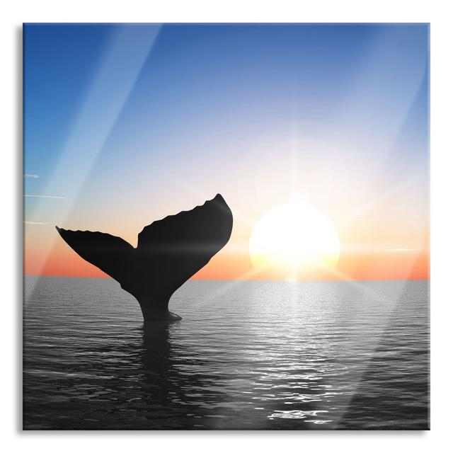 Gigantic Whale Fin - Unframed Photograph on Glass Highland Dunes Size: 70cm H x 70cm W x 0.4cm D on Productcaster.