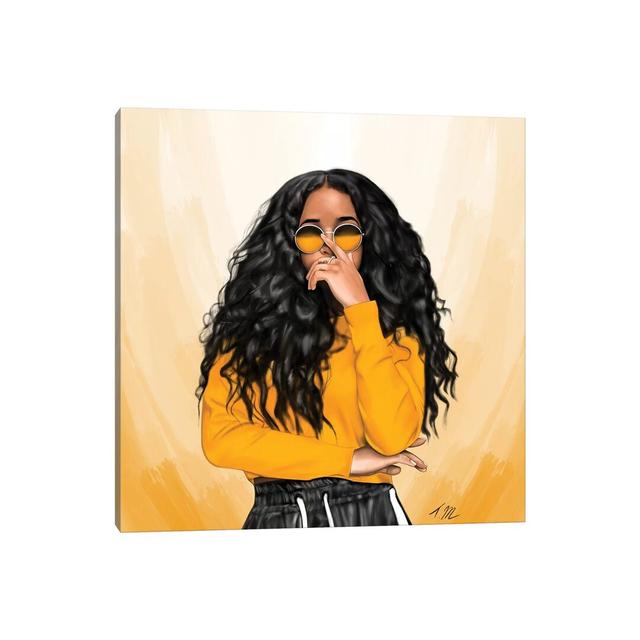 H.E.R by Tafari Mills - Print on Canvas Ebern Designs Size: 45.72cm H x 45.72cm W x 1.91cm D, Format: Wrapped Canvas on Productcaster.