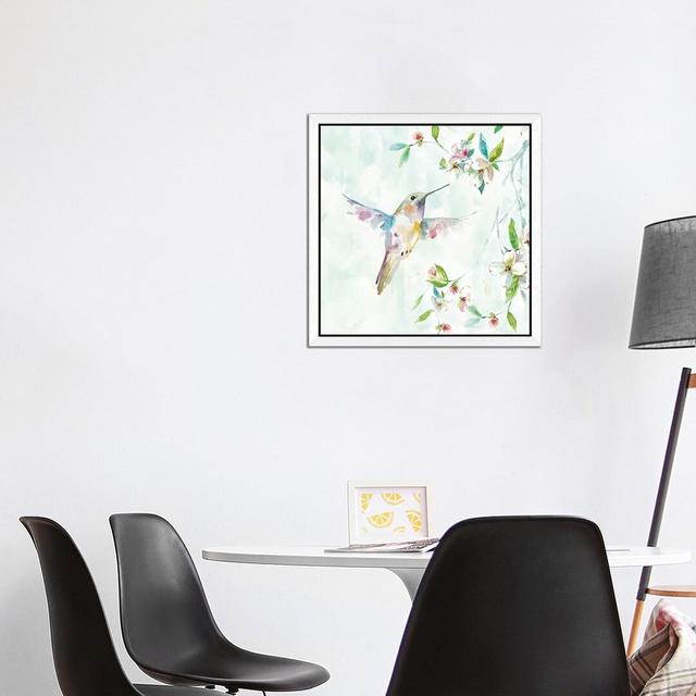 Hummingbird I by Carol Robinson - Painting on Canvas East Urban Home Frame Option: White Framed, Size: 45.72cm H x 45.72cm W x 3.81cm D on Productcaster.