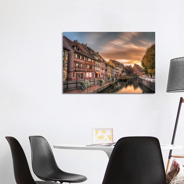 Fall In Colmar by Zbyszek Nowak - Wrapped Canvas Gallery-Wrapped Canvas Giclée Latitude Run Size: 66.04cm H x 101.6cm W x 1.90cm D on Productcaster.