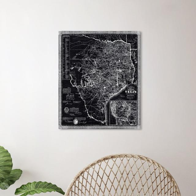 'Texas Map 1856' Graphic Art on Wrapped Canvas East Urban Home Size: 114.3 cm H x 91.4 cm W on Productcaster.