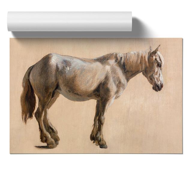 Study Of A Grey Horse by Jacques-Laurent Agasse - No Frame Painting East Urban Home Size: 30cm H x 42cm W x 0.1cm D on Productcaster.