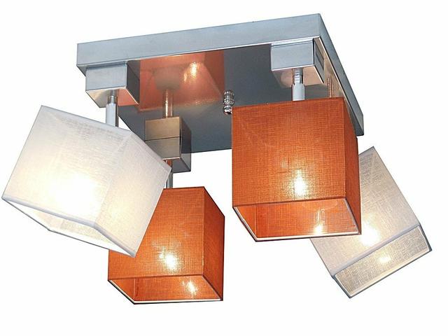 Partee Spotlight Brayden Studio Shade Colour: Orange and beige, Frame Colour: Wenge on Productcaster.