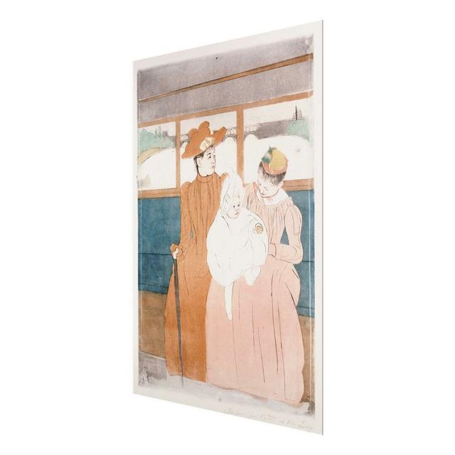 In a Bus by Mary Cassatt - Painting Print on Glass East Urban Home Size: 100 cm H x 75 cm W on Productcaster.