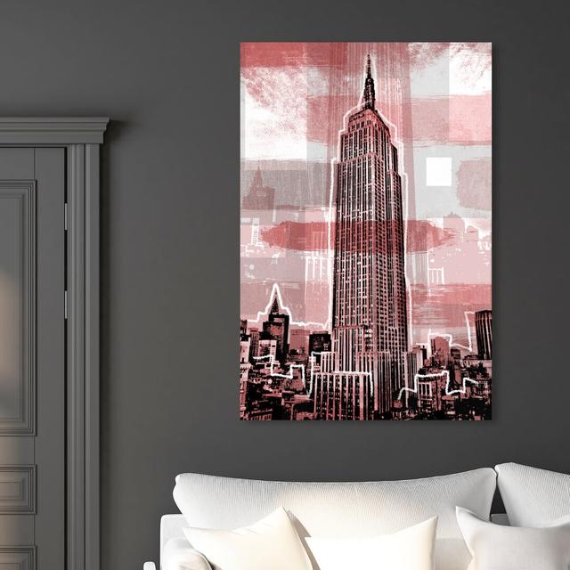 'Empire State' Graphic Art on Wrapped Canvas East Urban Home Size: 91.4 cm H x 61 cm W on Productcaster.