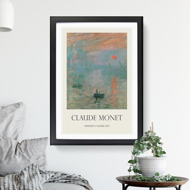 Monet Impression, Sunrise by Claude Monet - Picture Frame Painting East Urban Home Frame Option: Black, Size: 48cm H x 36cm W x 2cm D on Productcaster.