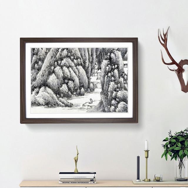 Landscape Vol.4 by Shen Zhou - Picture Frame Painting Print East Urban Home Frame Option: Walnut Framed, Size: 36cm H x 48cm W x 2cm D on Productcaster.