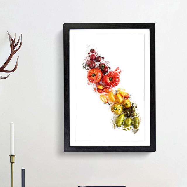 Vegetable Rainbow - Picture Frame Painting Print East Urban Home Frame Option: Black Framed, Size: 36cm H x 27cm W x 2cm D on Productcaster.