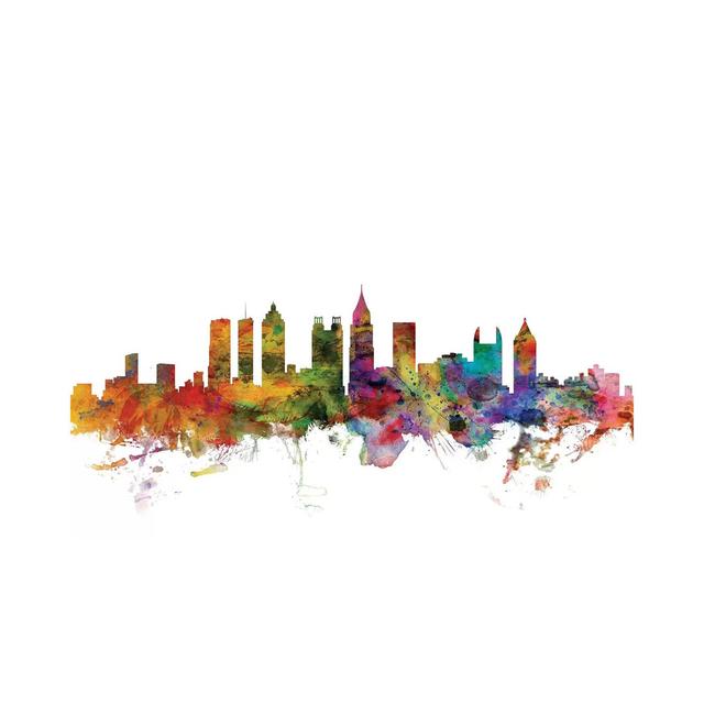 Atlanta, Georgia Skyline by Michael Tompsett - Wrapped Canvas Art Prints Latitude Run Size: 30.48cm H x 45.72cm W x 1.91cm D on Productcaster.