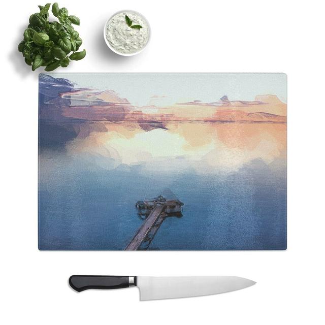 Tempered Glass Clevedon Pier in Bristol Chopping Board East Urban Home Size: 39 cm W x 28.5 cm L on Productcaster.