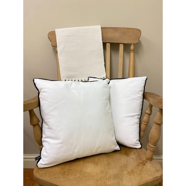 Bernita White/Black Square Scatter Cushion Cushion Pad Metro Lane on Productcaster.