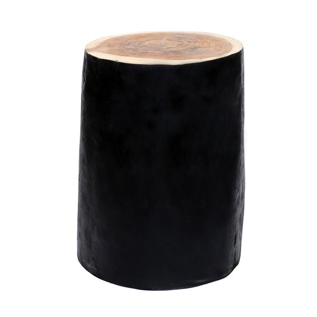 Jellico Solid Wood Accent Stool Union Rustic Base Colour: Black on Productcaster.