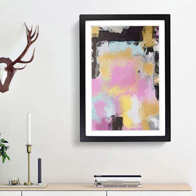 Composition of Light in Abstract - Picture Frame Graphic Art Print East Urban Home Frame Option: Black Framed, Size: 65cm H x 48cm W x 2cm D on Productcaster.