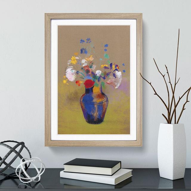 Flowers in a Vase by Odilon Redon - Picture Frame Painting on MDF East Urban Home Size: 90cm H x 65cm W x 2cm D, Frame Option: Oak Framed on Productcaster.