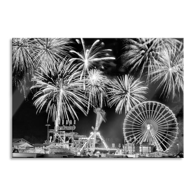 New Year's Fireworks - Unframed Photograph on Glass Brayden Studio Size: 60cm H x 80cm W x 0.4cm D on Productcaster.