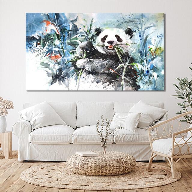 chinese panda bear - Wrapped Canvas Art Prints Latitude Vive Size: 75cm H x 127cm W on Productcaster.