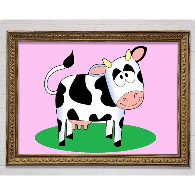 Happy Cow Lilac - Print Harriet Bee Size: 21cm H x 29.7cm W x 3cm D, Colour: Pink on Productcaster.