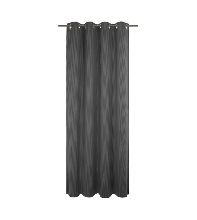 Yvette Eyelet Room Darkening Single Curtain Latitude Run Colour: Dark grey, Size: 145 x 225cm on Productcaster.