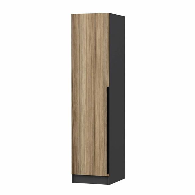 Kleiderschrank Hanah Home Farbe: Braun/Schwarz, Größe: 210 cm H x 45 cm B x 52 cm T on Productcaster.