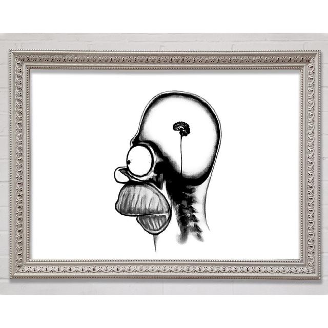 The Simpsons Homer Small Brain B N W - Print Rosalind Wheeler Size: 84.1cm H x 118.9cm W x 3cm D on Productcaster.