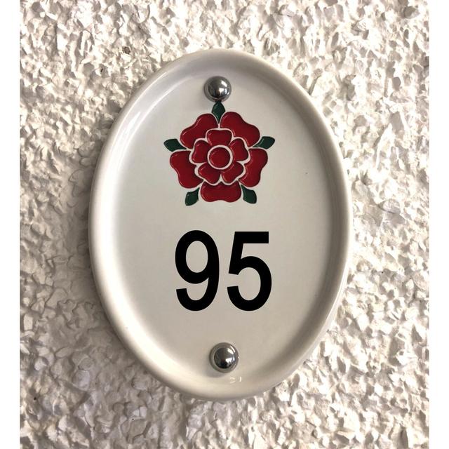 Grovebury 16.5cm H Ceramic House Number Dakota Fields Number: 95 on Productcaster.