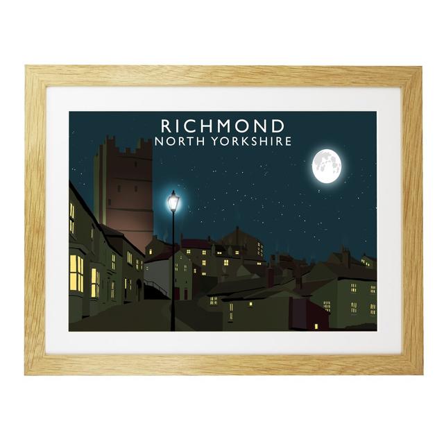 Richmond Night by Richard O'Neil - Graphic Art Print on Paper East Urban Home Format: Oak Wood Frame, Size: 44 cm H x 54 cm W x 2.2 cm D on Productcaster.