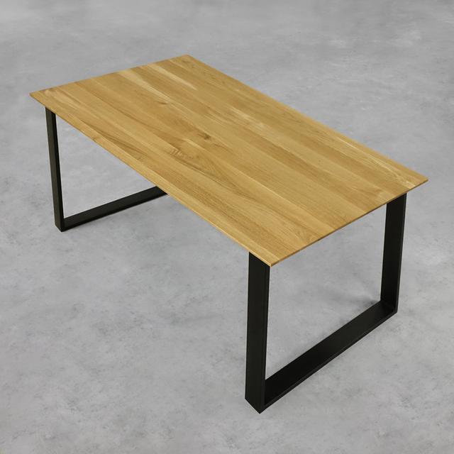 Brinegar Metal Base Dining Table Latitude Run Size: 75H x 120L x 80Wcm, Colour: Natural Oil on Productcaster.