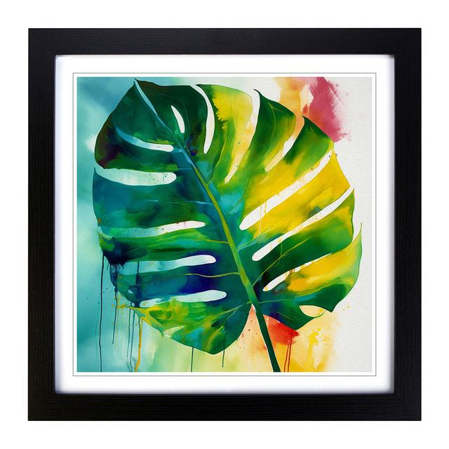 Tropical Leaf No.2 - Single Picture Frame Art Prints on Wood Bay Isle Home Format: Black on Productcaster.