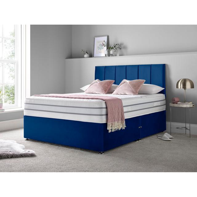 Kuhle Divan Bed Set Fairmont Park Colour: Blue, Size: Super King (6'), Storage Type: Foot-end Drawers on Productcaster.