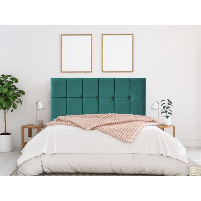 Brickey Upholstered Headboard Marlow Home Co. Colour: Aqua, Size: Small Single (2'6) on Productcaster.