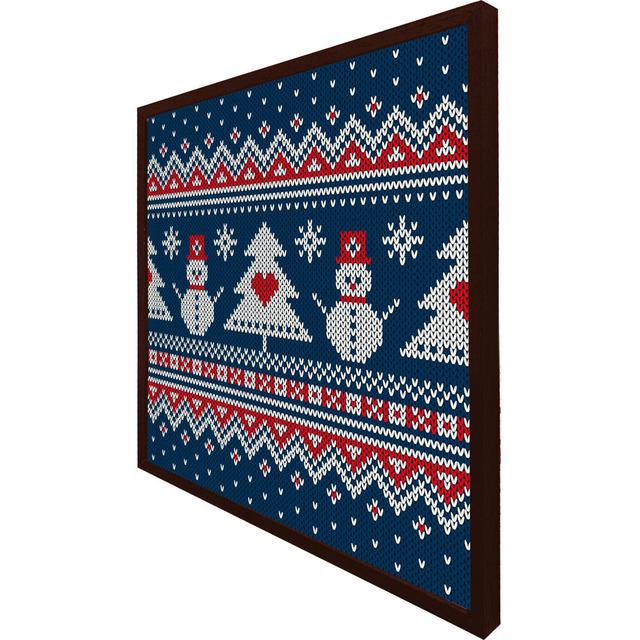 Osblek Winter Holiday Sweater - Single Picture Frame Art Prints The Seasonal Aisle Size: 31cm H x 31cm W x 4cm D, Frame Colour: Brown on Productcaster.