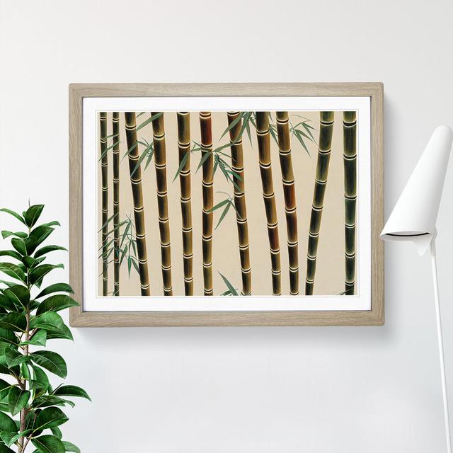 Enthralling Bamboo Forest - Picture Frame Graphic Art Bay Isle Home Size: 34cm H x 46cm W x 2cm D, Frame Colour: Oak on Productcaster.