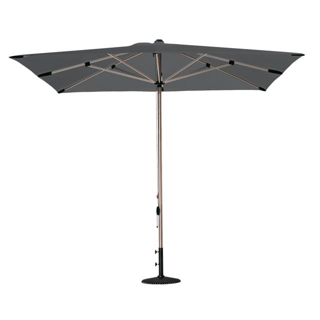 Aliah 300Cm x 200Cm Rectangular Traditional Parasol Dakota Fields Fabric Colour: Slate on Productcaster.