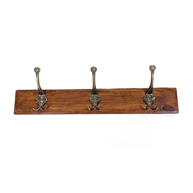 Engen Solid Wood 2 - Hook Wall Mounted Coat Rack Alpen Home on Productcaster.